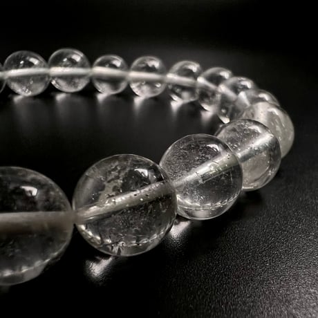 【アンナプルナ産】"手磨き加工"天然ヒマラヤ水晶ブレスレット③10mm内径17cm/Annapurna Himalayan Quartz  Bracelet