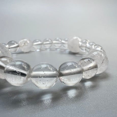 【デザインブレスレット】"手磨き加工"カイラス産天然ヒマラヤ水晶/Kailash Himalayan Quartz Design Bracelet