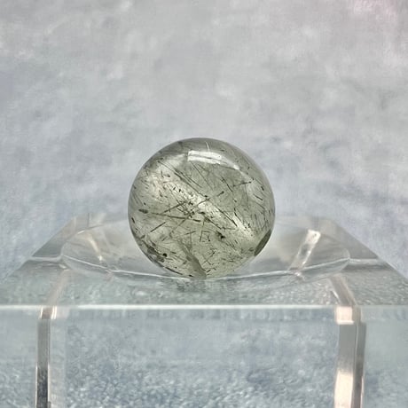 【ガネッシュヒマール産】アクチノライトイン天然ヒマラヤ水晶ビーズ⑮/Ganesh Himal Actinolite in Himalayan Quartz beads