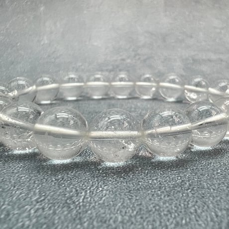 【ガネッシュヒマール産】天然ヒマラヤ水晶ブレスレット 10mm内径17cm/Ganesh Himal Himalayan Quartz Bracelet