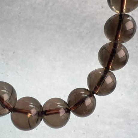 【ガウリシャンカール産】天然ヒマラヤスモーキークォーツブレスレット9mm内径16/Gaurishankar Himalayan Smoky Quartz Bracelet