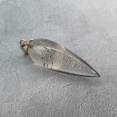 【ガウリシャンカール産】天然ヒマラヤスモーキークォーツ"手磨き加工"ペンダント/ペンデュラム/Gauri Shankar Himalayan Smoky Quartz pendant Pendulum