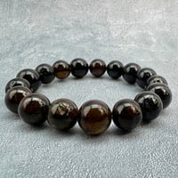 ネパール産🇳🇵【ヒマラヤドラバイトトルマリン】ブレスレット11~12mm内径16/Nepal Himalayan dravite tourmaline Bracelet