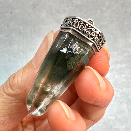 【ガネッシュヒマール産】天然ヒマラヤ水晶 シルバー925ペンダントトップ/Ganesh Himal Himalayan Quartz S/V925 Pendant Top