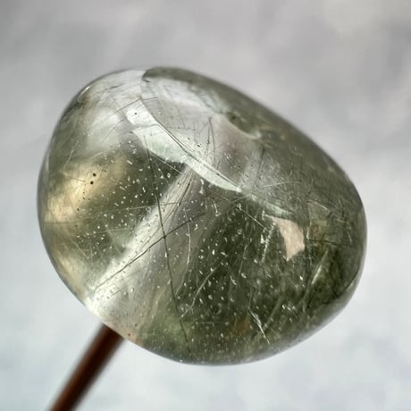 【ガネッシュヒマール産】アクチノライトイン天然ヒマラヤ水晶 タイヤ型ビーズ④iGanesh Himal Actinolite in Himalayan Quartz Tire beads