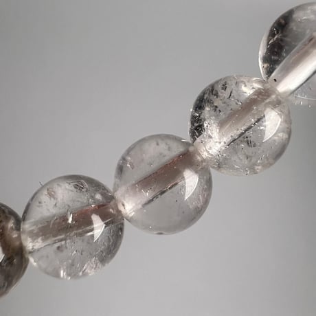 【カイラス産】"手磨き加工"天然ヒマラヤ水晶ブレスレット(5~7mm内径16cm)/Kailash Himalayan Quartz Bracelet