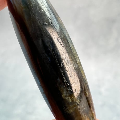 【ハイクオリティ】ネパール産天然ヒマラヤカイヤナイト バレルビーズ②/Nepal﻿ Himalayan Kyanite﻿ Barrel Beads