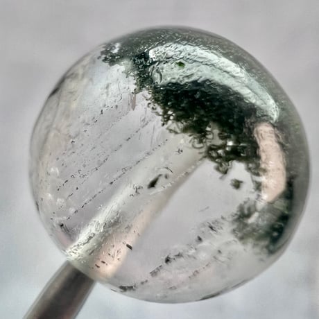 【ガネッシュヒマール産】アクチノライトイン天然ヒマラヤ水晶ビーズ⑨/Ganesh Himal Actinolite in Himalayan Quartz beads