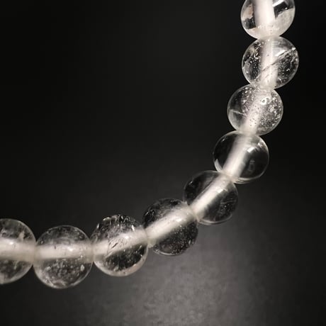 【アンナプルナ産】"手磨き加工"天然ヒマラヤ水晶ブレスレット6mm内径17cm/Annapurna Himalayan Quartz  Bracelet