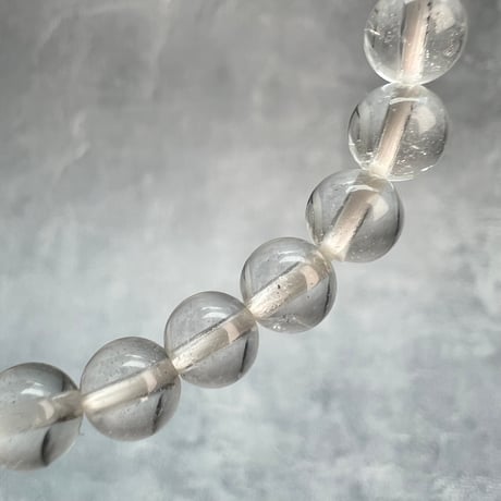 【ガネッシュヒマール産】天然ヒマラヤ水晶ブレスレット6mm内径16cm/Ganesh Himal Himalayan Quartz
