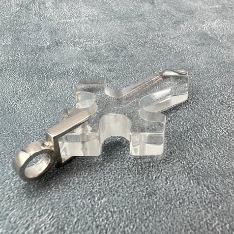 【ガネッシュヒマール産】天然ヒマラヤ水晶クロスペンダントトップ⑤/Ganesh Himal Himalayan Quartz Cross Pendant Top