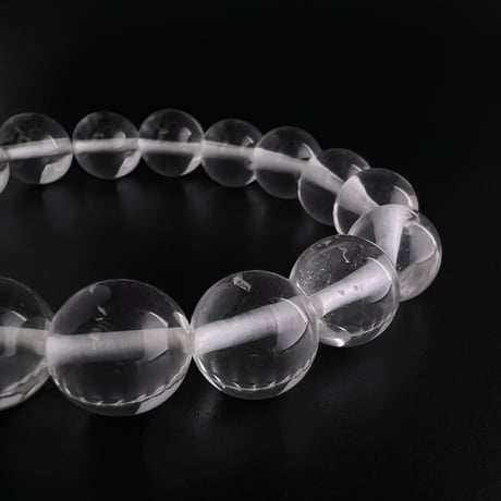 【アンナプルナ産】"手磨き加工"天然ヒマラヤ水晶ブレスレット12mm内径17cm/Annapurna Himalayan Quartz  Bracelet