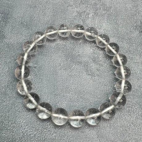 【ガネッシュヒマール産】天然ヒマラヤ水晶ブレスレット9.6~10.3mm内径17.5cm/Ganesh Himal Himalayan Quartz Bracelet