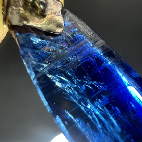 ネパール産天然ヒマラヤカイヤナイトS/V925ペンダントトップ/NEPAL Himalayan Kyanite S/V925 Pendant Top
