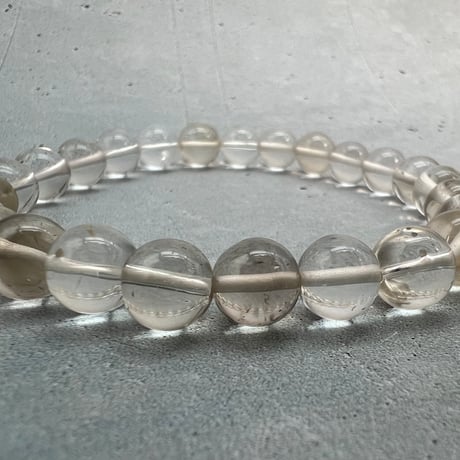 【ガウリシャンカール産】"手磨き加工"天然ヒマラヤスモーキークォーツブレスレット(8mm内径17cm)②/Gaurishankar Himalayan Smoky Quartz Bracelet