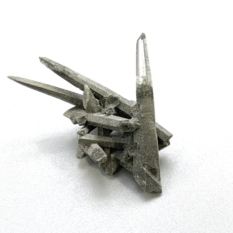 【ガネッシュヒマール産】クローライトイン天然ヒマラヤ水晶"ベイビー"クラスター/Ganesh Himal Chlorite in Himalayan Quartz "Baby"Cluster