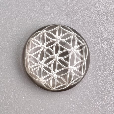 ガウリシャンカール産ヒマラヤスモーキークォーツ   "フラワーオブライフ" ルース5️⃣ Gaurishankar Himarayan Smorky Quartz