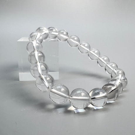 【ハイクオリティー】ガネッシュヒマール産天然ヒマラヤ水晶ブレスレット10mm内径17cm/High Quality Ganesh Himal Himalayan Quartz Bracelet