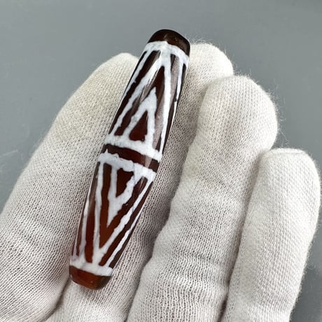 天珠 （めのう）/ カーネリアン ④ Dzi Beads Carnelian