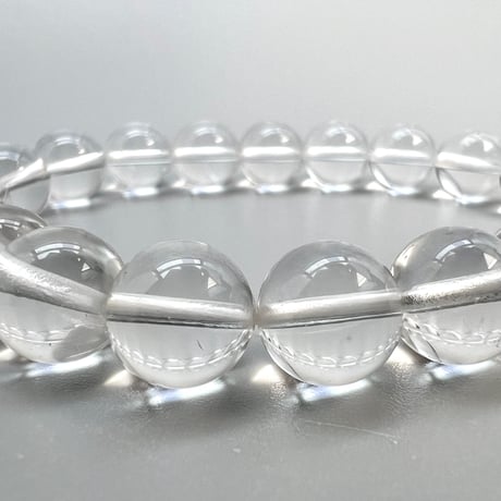 【ハイクオリティー】ガネッシュヒマール産天然ヒマラヤ水晶ブレスレット10mm内径17cm/High Quality Ganesh Himal Himalayan Quartz Bracelet