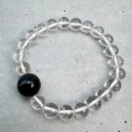 【デザインブレスレット】ガネッシュヒマール天然ヒマラヤ水晶デザインブレスレット/Ganesh Himal Himalayan Quartz Design Bracelet