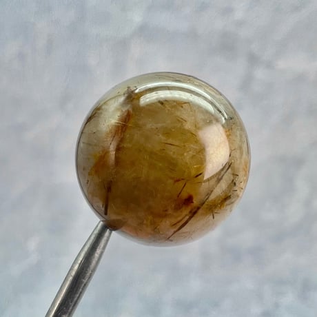 【ガネッシュヒマール産】アクチノライトイン天然ヒマラヤ水晶ビーズ②/Ganesh Himal Actinolite in Himalayan Quartz beads