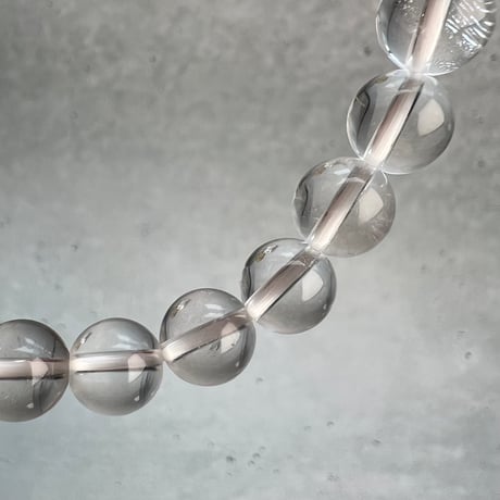 【ガネッシュヒマール産】天然ヒマラヤ水晶"ハート"デザインブレスレット/Ganesh Himal Himalayan Quartz "Heart"Design Bracelet