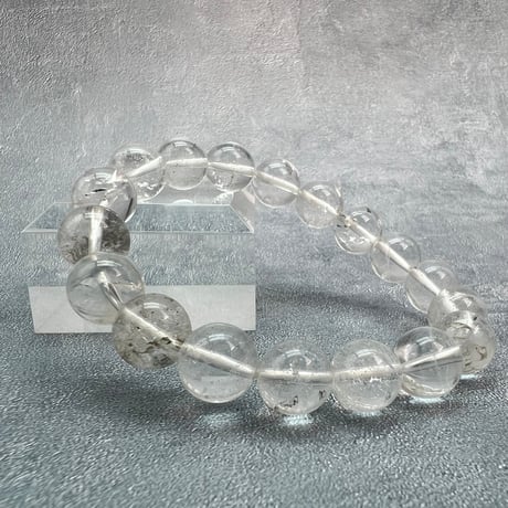 【カイラス産】"手磨き加工"天然ヒマラヤ水晶ブレスレット②/Kailash Himalayan Quartz Bracelet