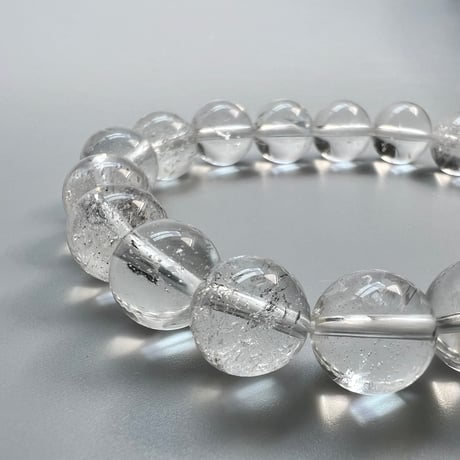 【カイラス産】"手磨き加工"天然ヒマラヤ水晶ブレスレット(10mm内径15cm)②/Kailash Himalayan Quartz Bracelet