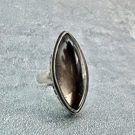 【ガウリシャンカール産】天然ヒマラヤスモーキークォーツ シルバー925デザインリング/GauriShankar Smoky Quartz Silver925 Design Ring