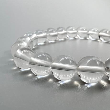 【ハイクオリティー】ガネッシュヒマール産天然ヒマラヤ水晶ブレスレット8mm内径15cm/High Quality Ganesh Himal Himalayan Quartz Bracelet