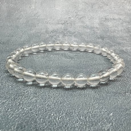 【ガネッシュヒマール産】天然ヒマラヤ水晶ブレスレット6mm内径16cm/Ganesh Himal Himalayan Quartz