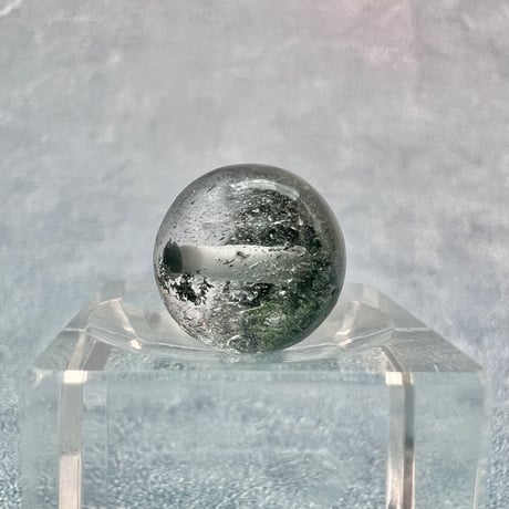 【ガネッシュヒマール産】アクチノライトイン天然ヒマラヤ水晶ビーズ⑨/Ganesh Himal Actinolite in Himalayan Quartz beads