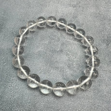 【ガネッシュヒマール産】天然ヒマラヤ水晶ブレスレット 10mm内径17cm/Ganesh Himal Himalayan Quartz Bracelet