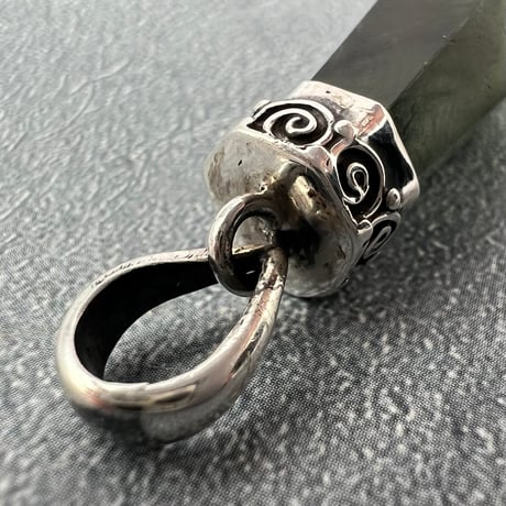 【ガネッシュヒマール産】アクチノライト&クローライト天然ヒマラヤ水晶ペンダントトップ⑦/Ganesh Himal Actinorite in Himalayan Quartz Pendant Top