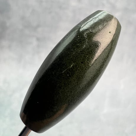 【ガネッシュヒマール産】クローライトイン天然ヒマラヤ水晶 樽型ビーズ⑩/Ganesh Himal Chlorite in Himalayan Quartz barrel beads