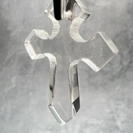 【ガネッシュヒマール産】天然ヒマラヤ水晶クロスペンダントトップ⑤/Ganesh Himal Himalayan Quartz Cross Pendant Top