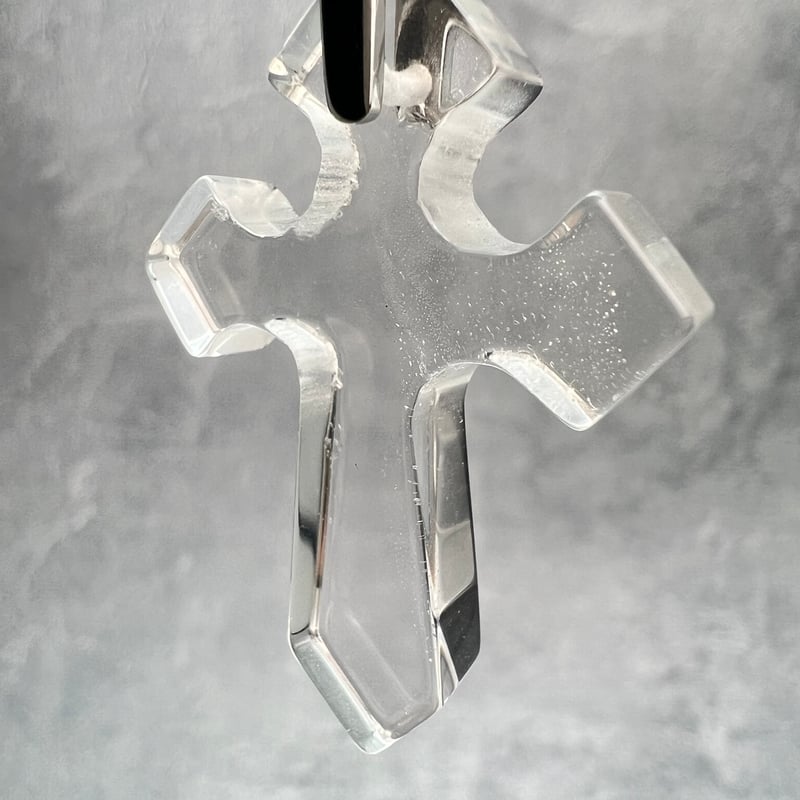 ガネッシュヒマール産】天然ヒマラヤ水晶クロスペンダントトップ⑤