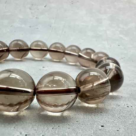 【ガウリシャンカール産】天然ヒマラヤスモーキークォーツブレスレット11mm内径16.5/Gaurishankar Himalayan Smoky Quartz Bracelet