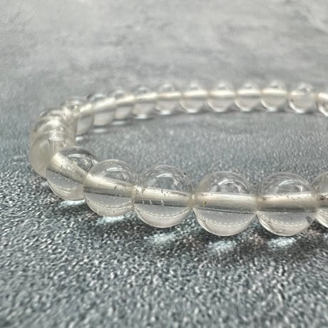 【ガネッシュヒマール産】天然ヒマラヤ水晶ブレスレット6mm内径16cm/Ganesh Himal Himalayan Quartz