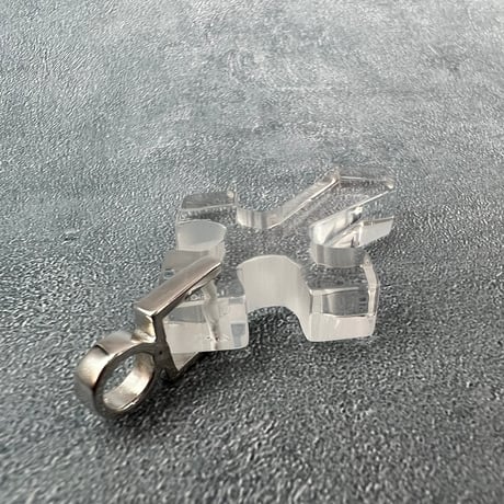 【ガネッシュヒマール産】天然ヒマラヤ水晶クロスペンダントトップ②/Ganesh Himal Himalayan Quartz Cross Pendant Top