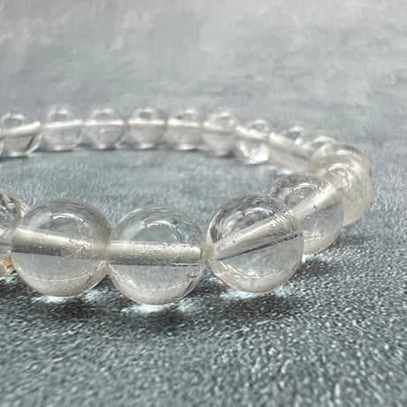 【ガネッシュヒマール産】天然ヒマラヤ水晶ブレスレット8mm内径15cm②/Ganesh Himal Himalayan Quartz Bracelet