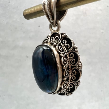 ネパール産天然ヒマラヤカイヤナイトS/V925ペンダントトップ/NEPAL Himalayan Kyanite S/V925 Pendant Top
