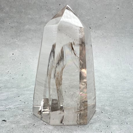 【ガネッシュヒマール産】レインボー入り天然ヒマラヤ水晶ポリッシュポイント/Ganesh Himal Rainbow In Himalayan Quartz Polish Point