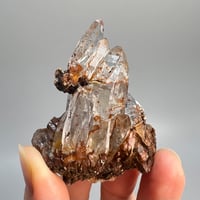 【ガネッシュヒマール産】"リモナイト&雲母"付き天然ヒマラヤ水晶クラスター/Ganesh Himal "Limonite&Maica"inHimalayan Quartz  Cluster