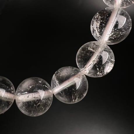 【アンナプルナ産】"手磨き加工"天然ヒマラヤ水晶ブレスレット③10mm内径17cm/Annapurna Himalayan Quartz  Bracelet