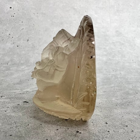 【ガウリシャンカール産】天然ヒマラヤレモンスモーキークォーツ "ガネーシャ"仏像/Gaurishankar Himalayan Lemon Smoky "Ganesha"Statue