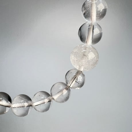 【デザインブレスレット】"手磨き加工"カイラス産天然ヒマラヤ水晶/Kailash Himalayan Quartz Design Bracelet