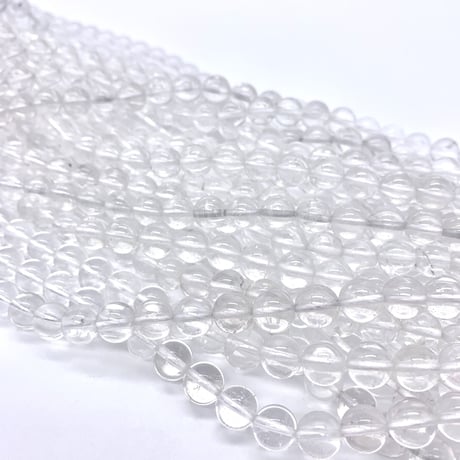 ガネーシュヒマール産ヒマラヤ水晶ビーズ8mm/Ganesh Himal Himalayan Quartz Beads