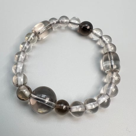 【デザインブレスレット】ガウリシャンカール産天然ヒマラヤスモーキークォーツ/Gaurishankar Smoky Quartz Design Bracelet